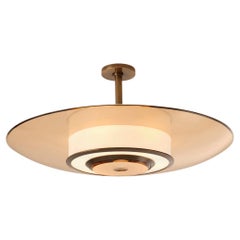 Alba Deckenleuchte von Gaspare Asaro-Rose aus Glas und Bronze