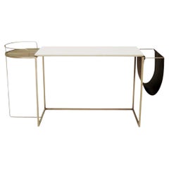 Alba Console Table with Leather Bag