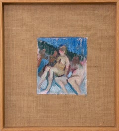 Pittura figurativa contemporanea ad olio di figure nude Alba Fabre Artista spagnola