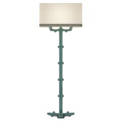 Alba Lamp de cerámica y lino con adornos Samuel & Sons by POPUS EDITIONS