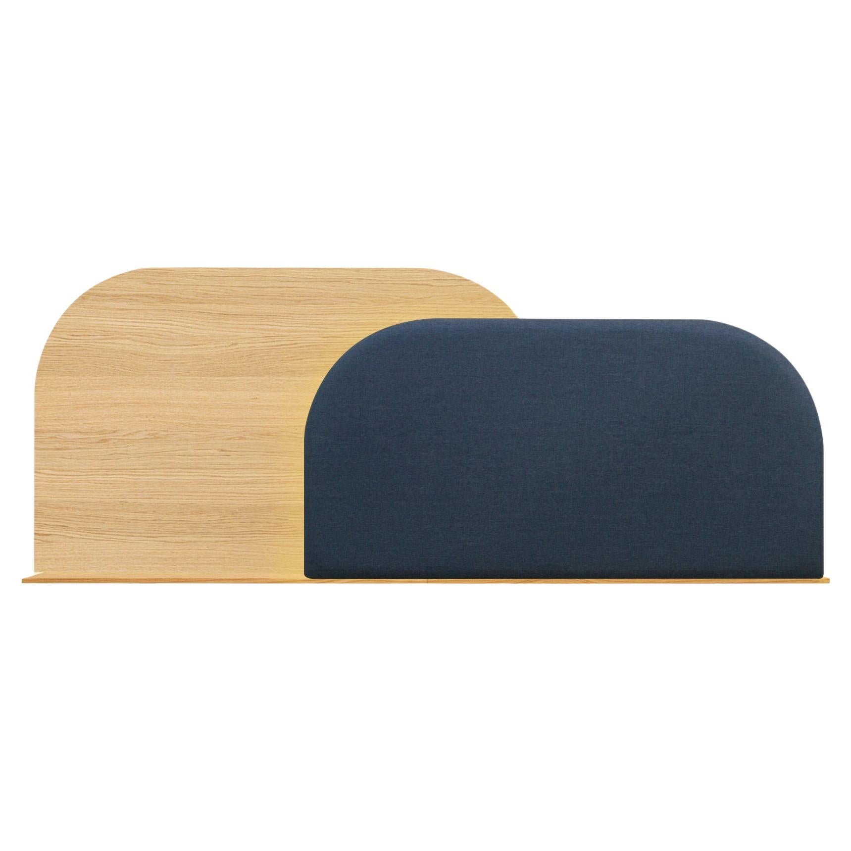 Alba Headboard L - Oak Large (L) + Blue Small Rectangle