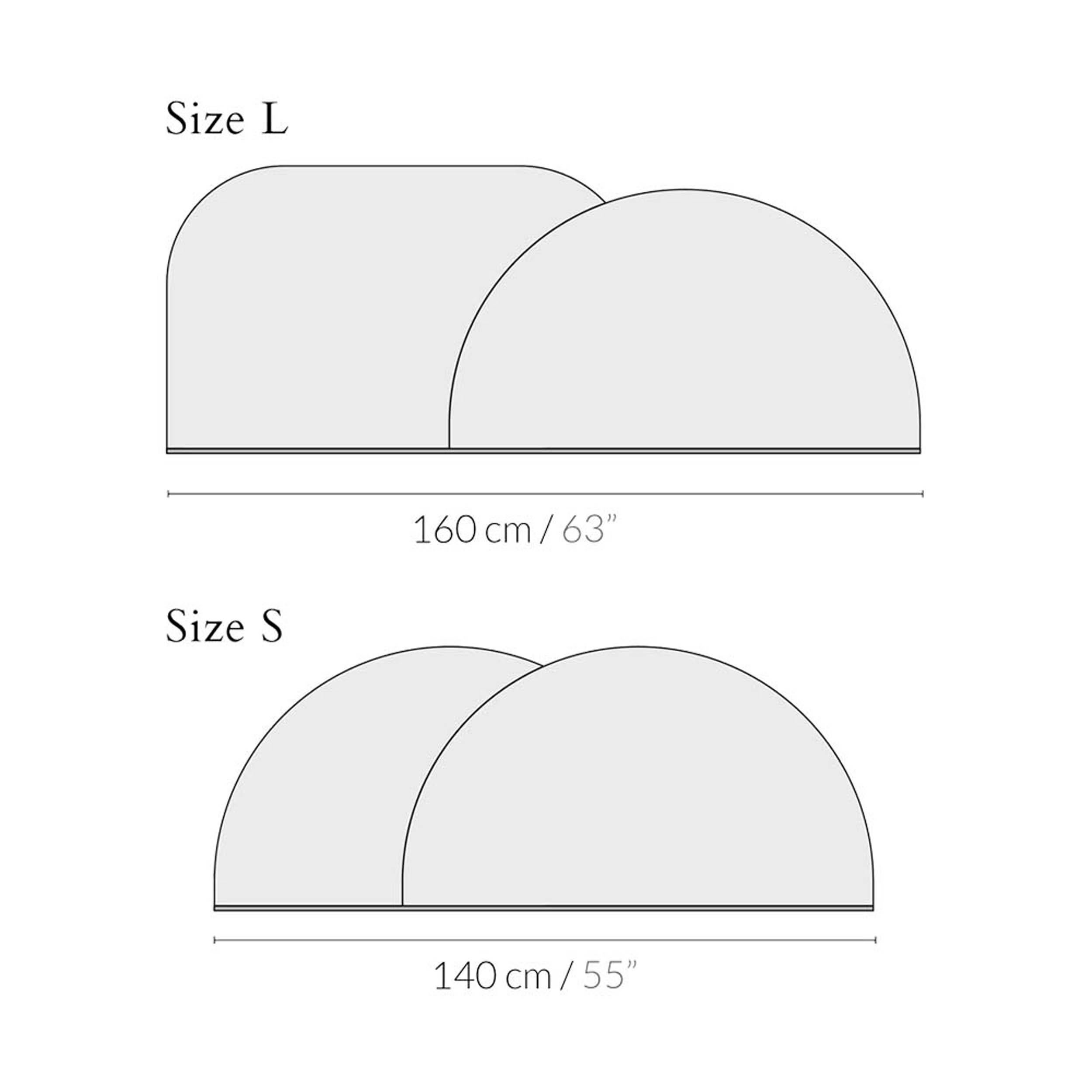 Alba Headboard L - Walnut Semicircle (L) + Black Semicircle For Sale 3