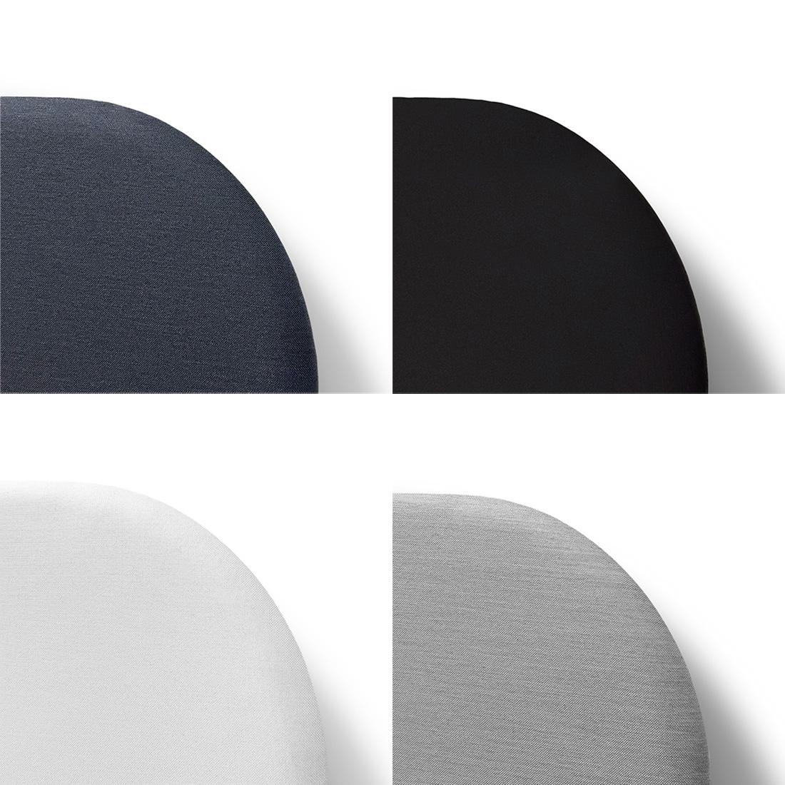 Alba Headboard M, Large Rectangle 'L' Walnut + Semicircle Grey For Sale 1