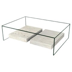 Alba Italian Travertine Marble Coffee Table Luxury Contemporary Bespoke Design