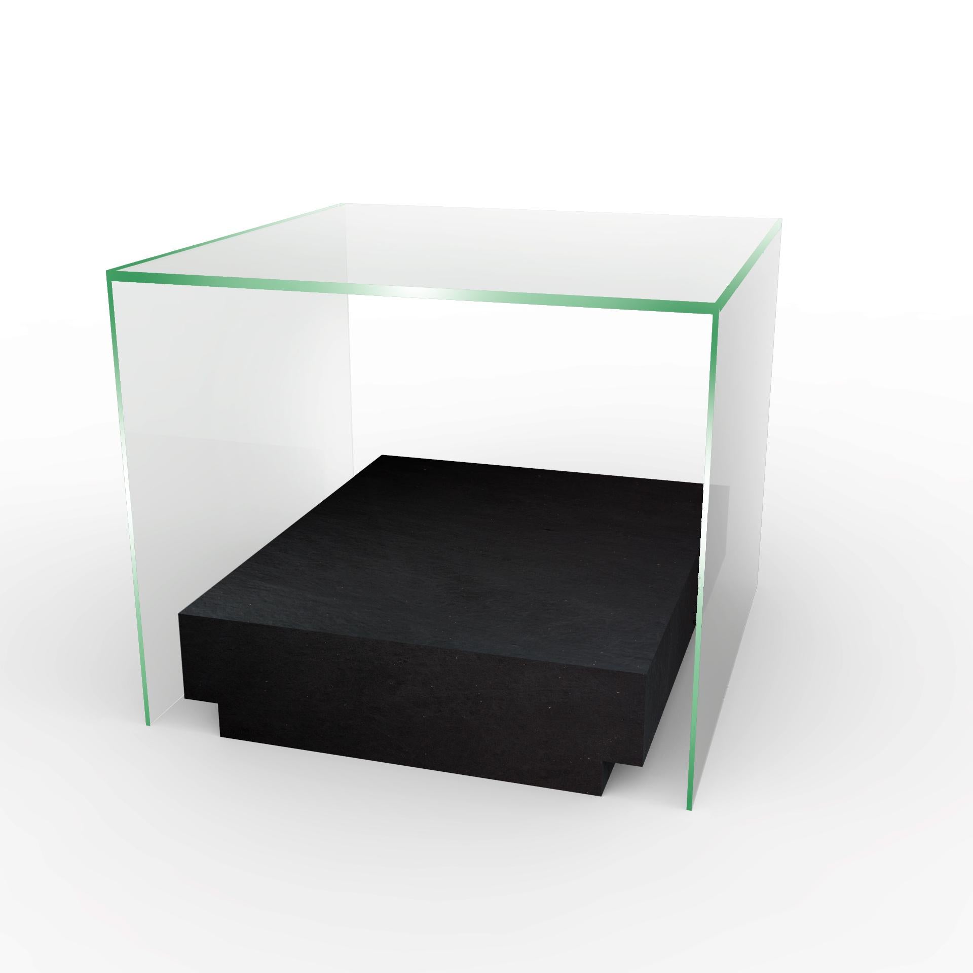 Alba Marble Side Table Contemporary Design Black Slate Marble Custome Made Spain
The Alba side table is the essence of geometric harmony and understated luxury. With its perfectly proportioned form and refined material palette, Alba combines natural