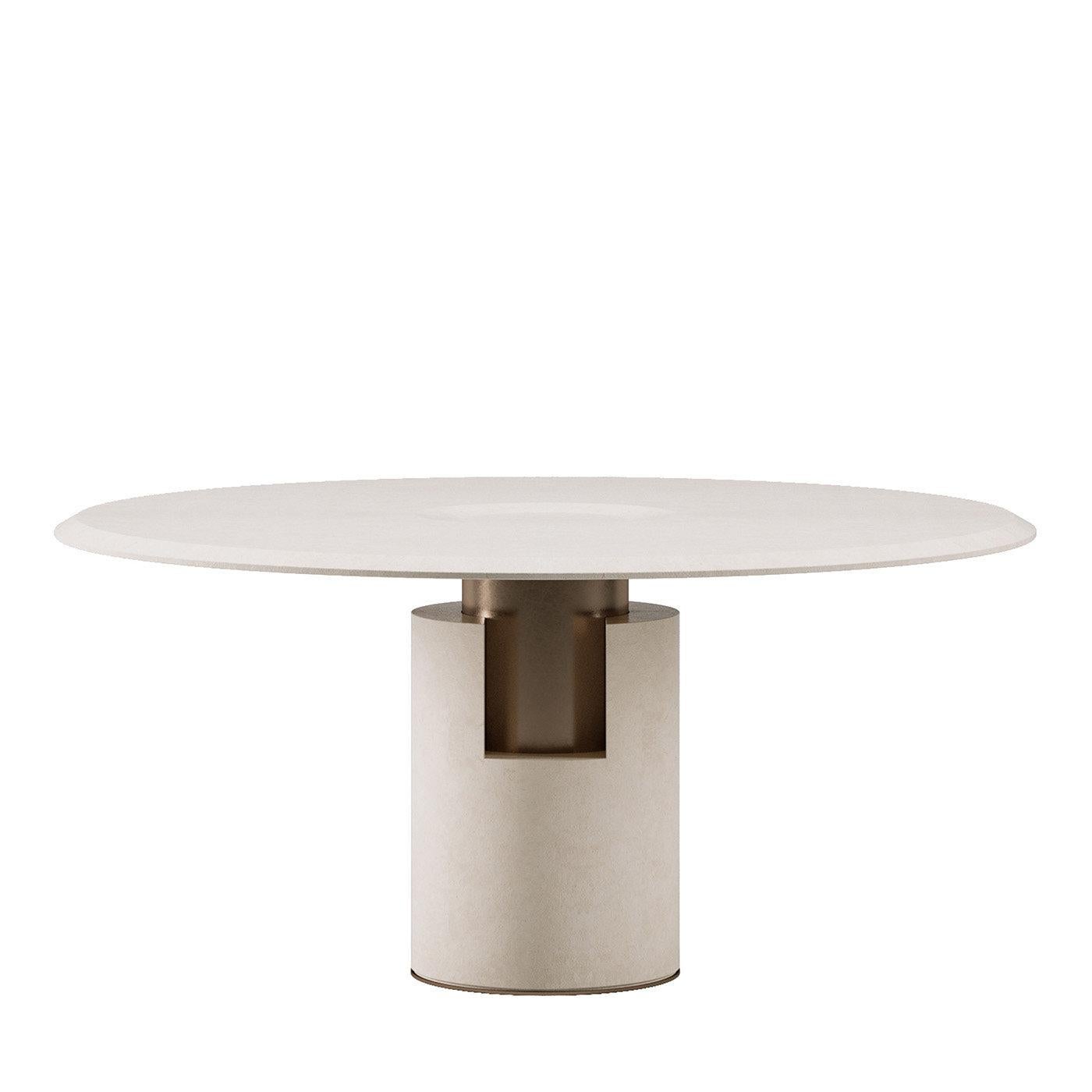 Bronze Alba Round Dining Table by Paolo Castelli For Sale