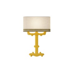 Alba Table Lamp in Ceramic & Linen with Samuel & Sons Trimming by POPUS EDITIONS