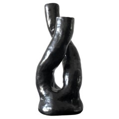  Skulpturale Keramikvase ALBA N.3 – schwarze Version 