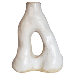 sculpted ceramic vase ALBA N.5 -  pearl version 