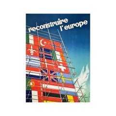 Vintage Original poster created by Alban Wyss the European reconstruction