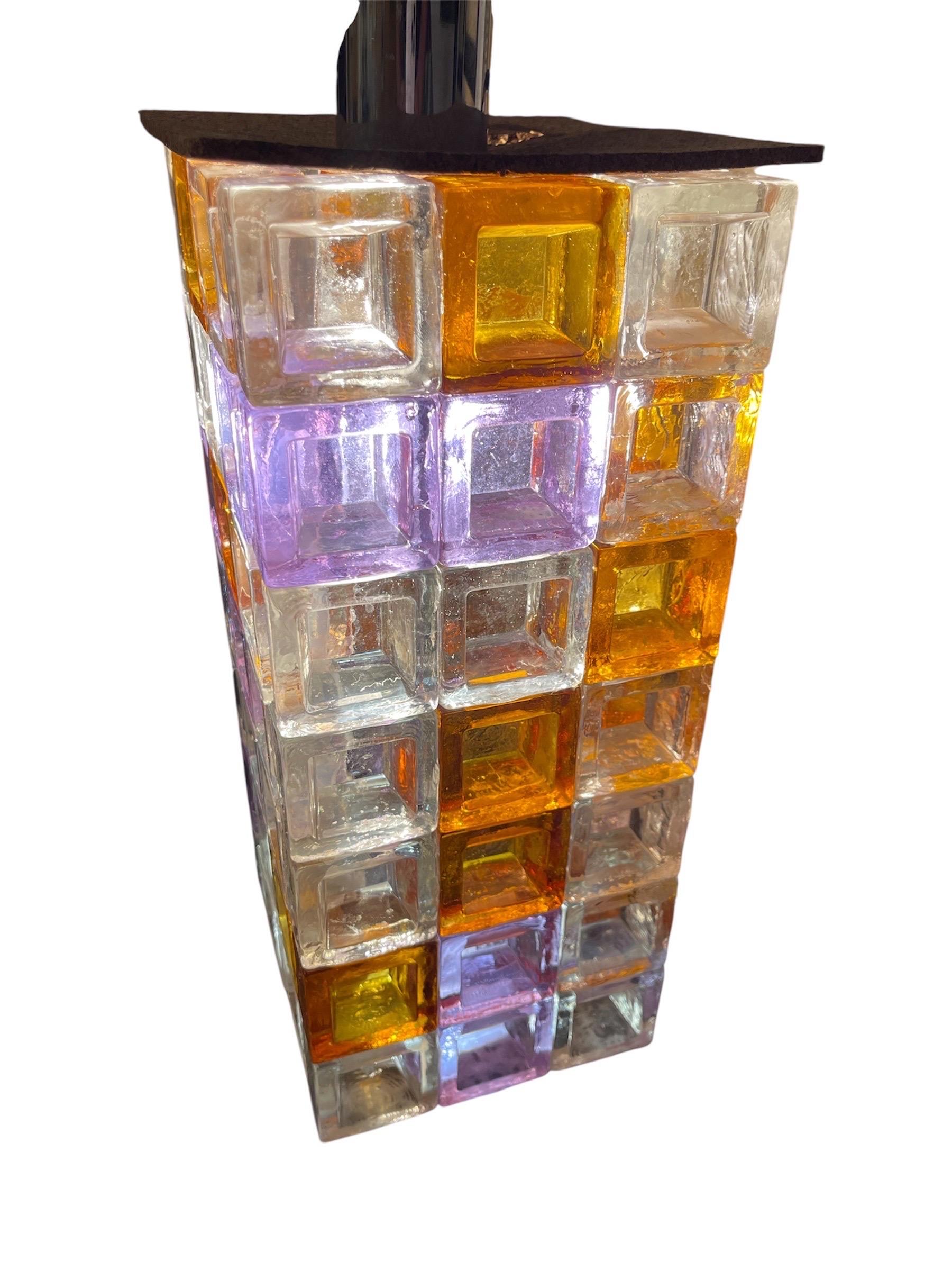 Albano Poli by Poliarte Tischlampe Glas Murano 5 Glühbirnen, Italien, 1970 im Angebot 1