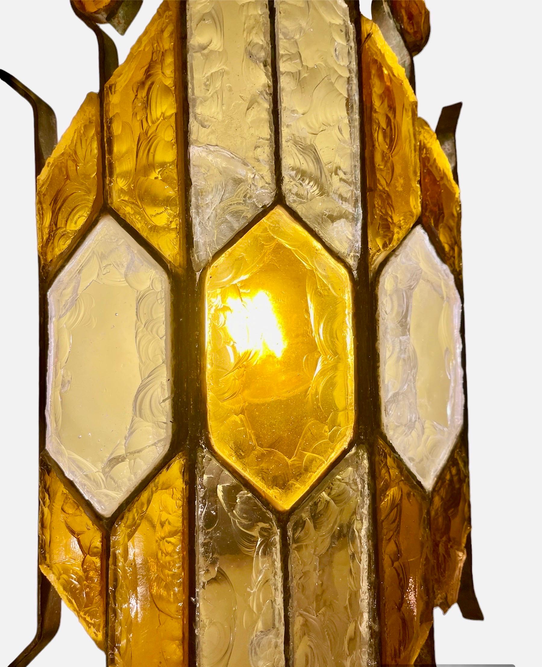 Poliarte  By longobard wall lighting glass murano , Italy 1970s 3