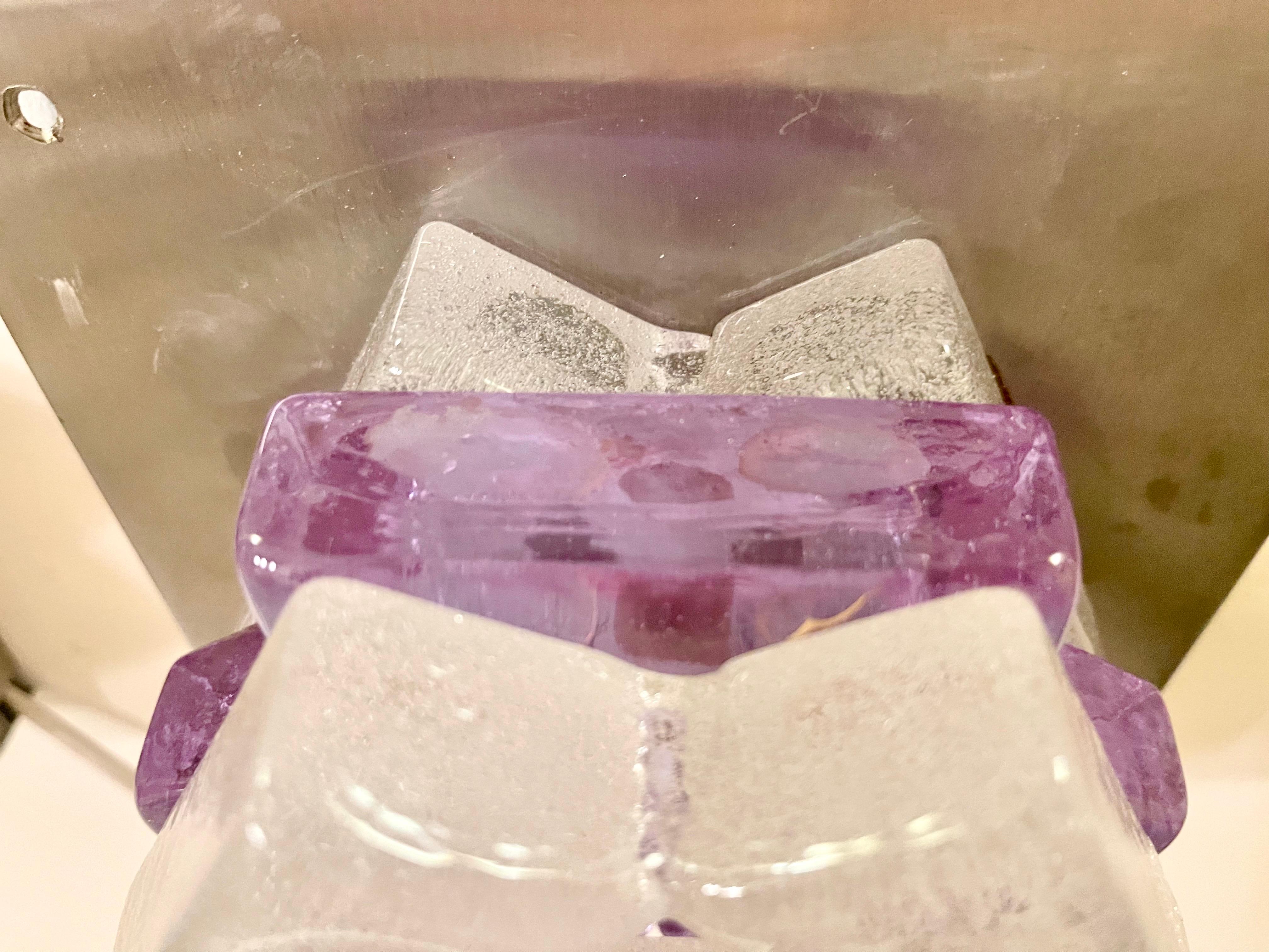 Albano Poli by Poliarte iluminación de pared cristal murano , Italia 1970 Moderno de mediados de siglo en venta