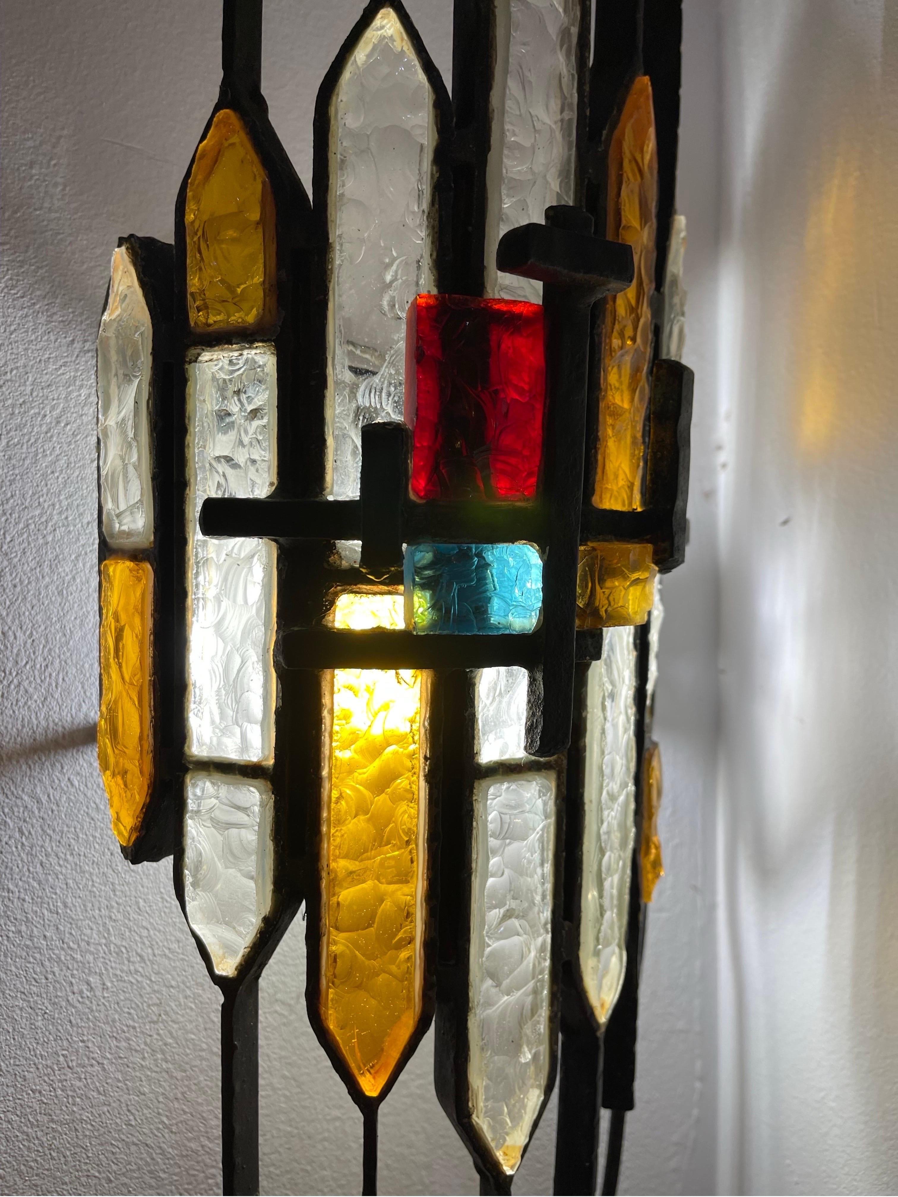 Late 20th Century  Poliarte By Longobard wall lighting glass murano , Italy 1970