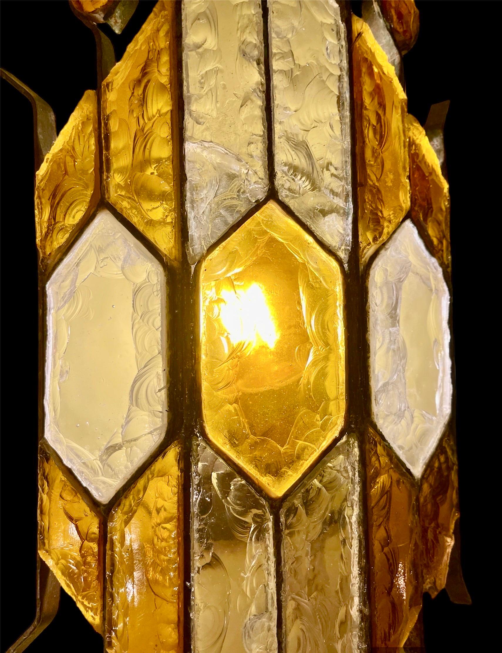Murano Glass Poliarte  By longobard wall lighting glass murano , Italy 1970s