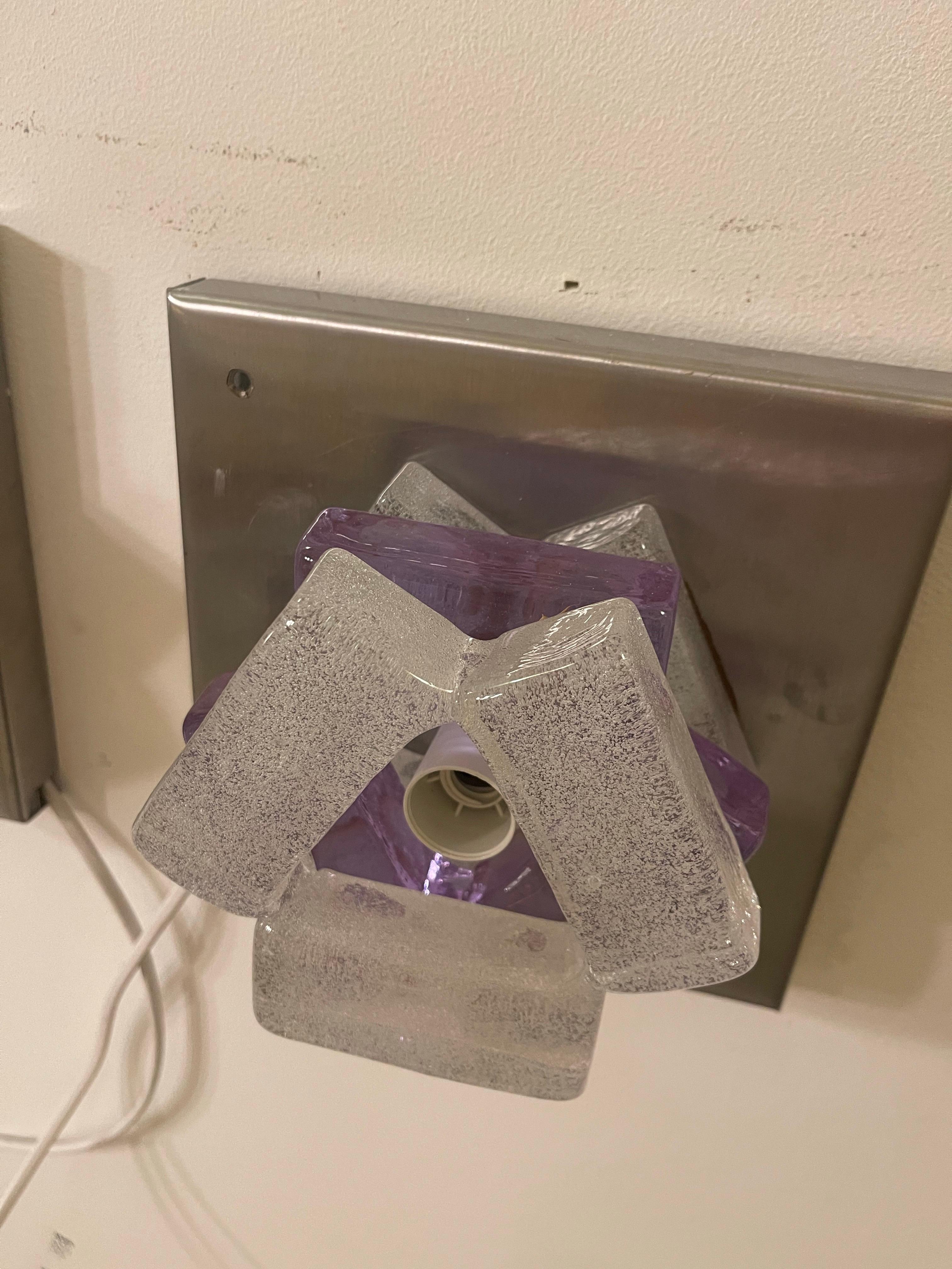 Albano Poli by Poliarte iluminación de pared cristal murano , Italia 1970 finales del siglo XX en venta