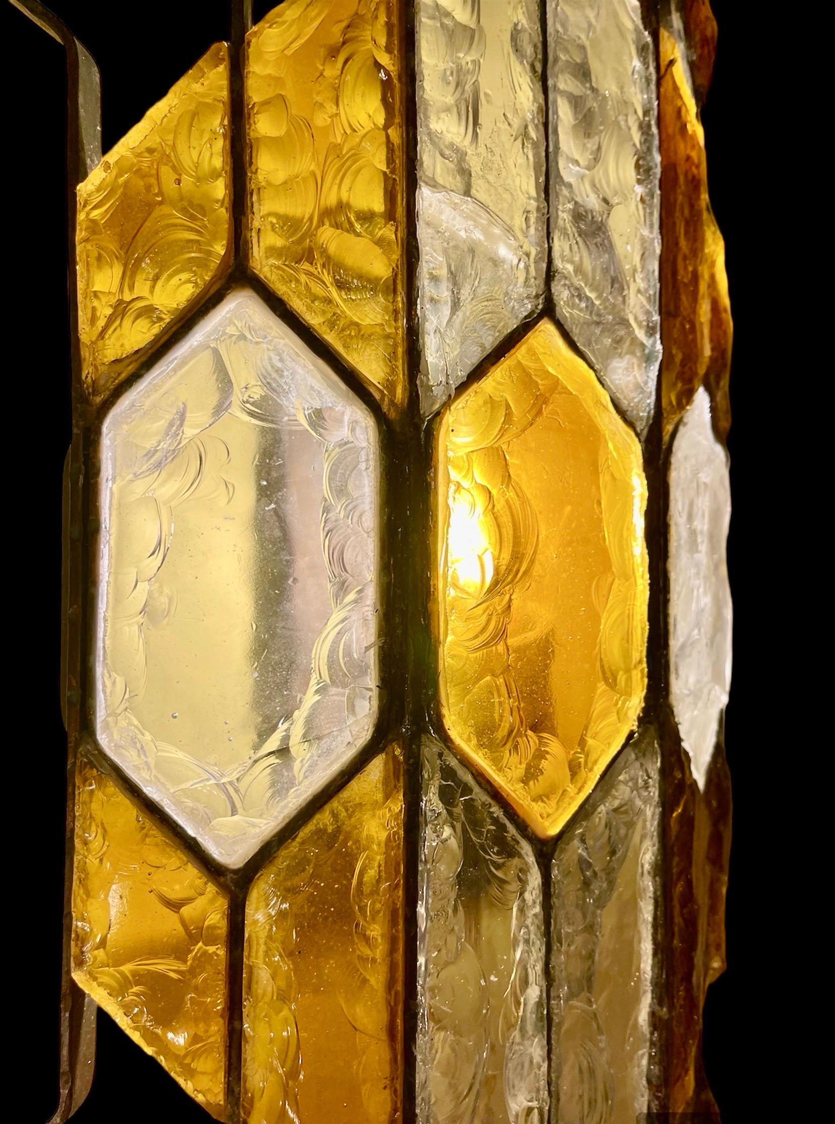 Poliarte  By longobard wall lighting glass murano , Italy 1970s 2