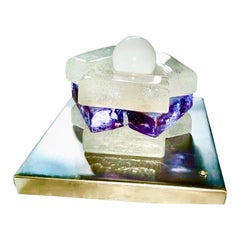 Albano Poli by Poliarte wall lighting glass murano , Italy 1970