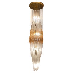Ciondolo a cascata Albano Poli di Poliarte in vetro di Murano, Italia, 1970