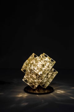 Albano Poli, Modernistische skulpturale Tischlampe „Eclisse“, Poliarte Italien, 1968