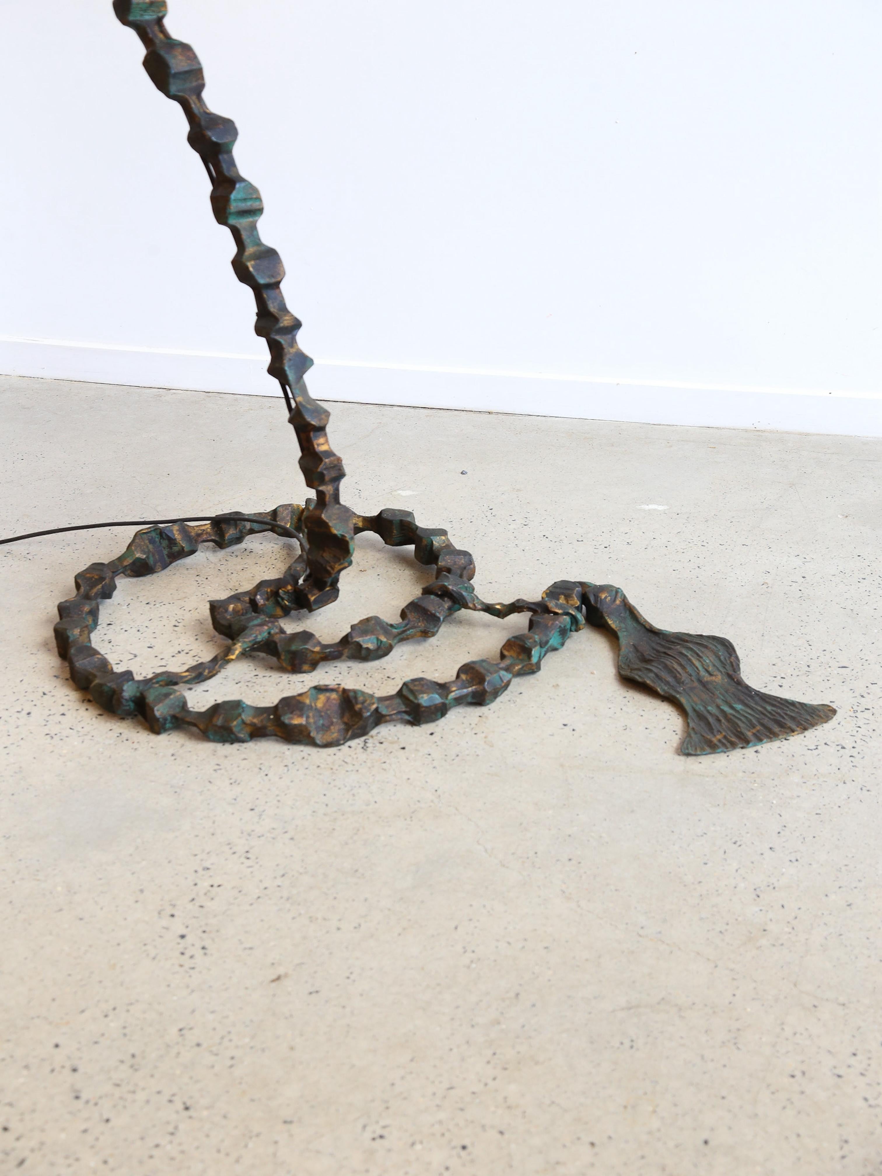 Albano Poli für Poliarte Brutalistische Stehleuchte aus Murano-Glas und Bronze im Zustand „Gut“ im Angebot in Byron Bay, NSW