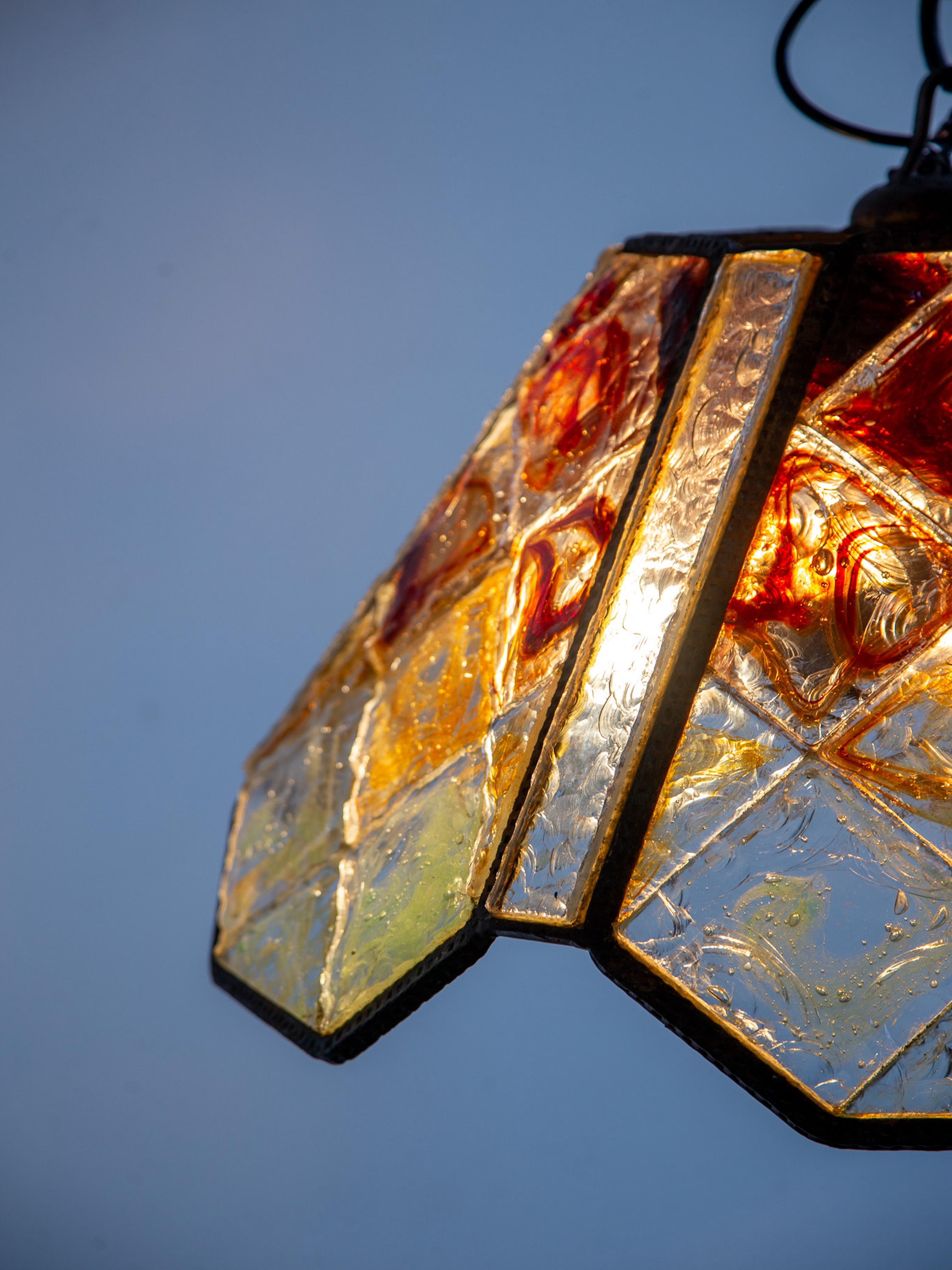 Albano Poli für Poliarte Brutalistische Stehleuchte aus Murano-Glas und Bronze im Angebot 2