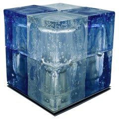 Albano Poli for Poliarte Cube Table Lamp, Italy 1970s