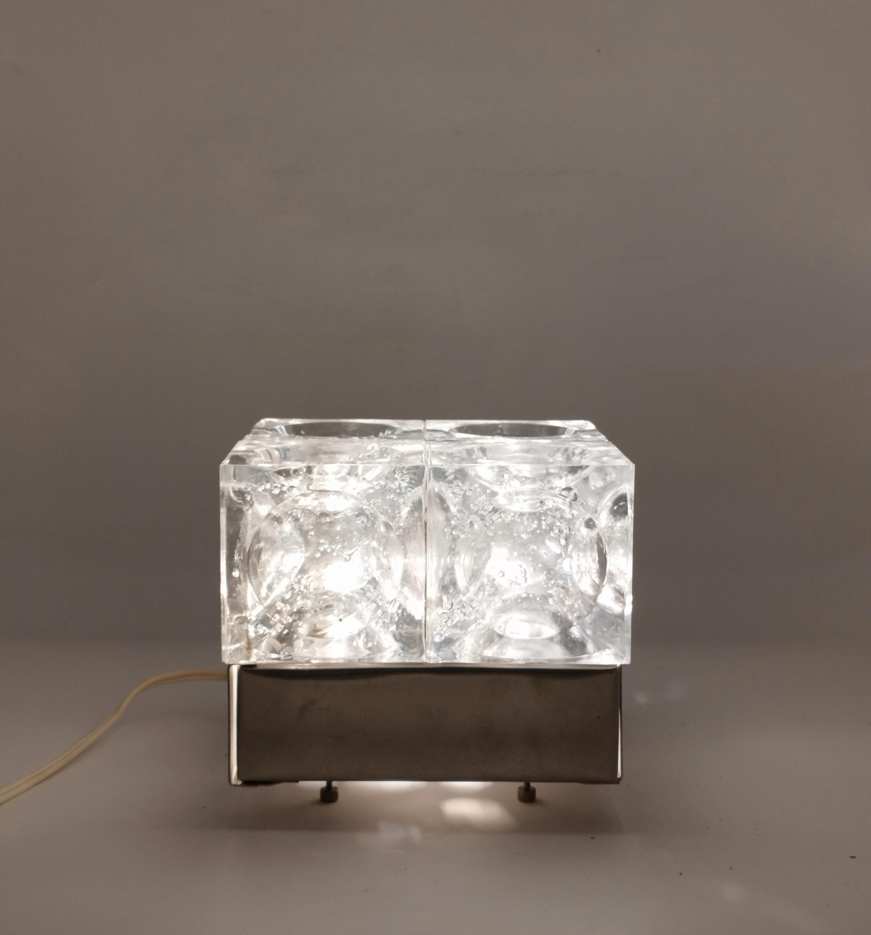 Mid-20th Century Albano Poli for Poliarte Glass Table Lamp, Italy, 1960s