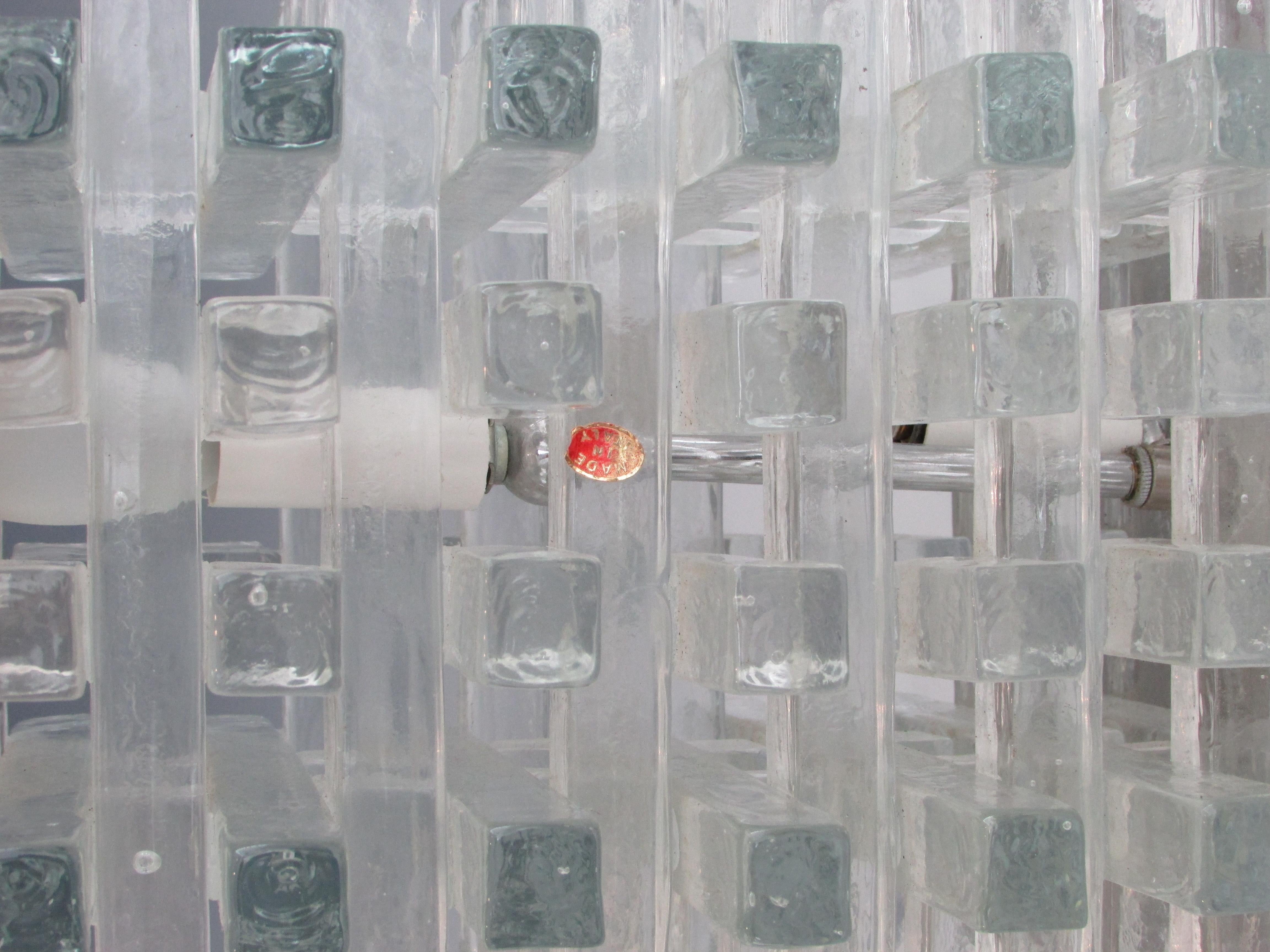 Albano Poli para Poliarte Lámpara de sobremesa apilable de cristal italiano transparente Jenga en venta 1