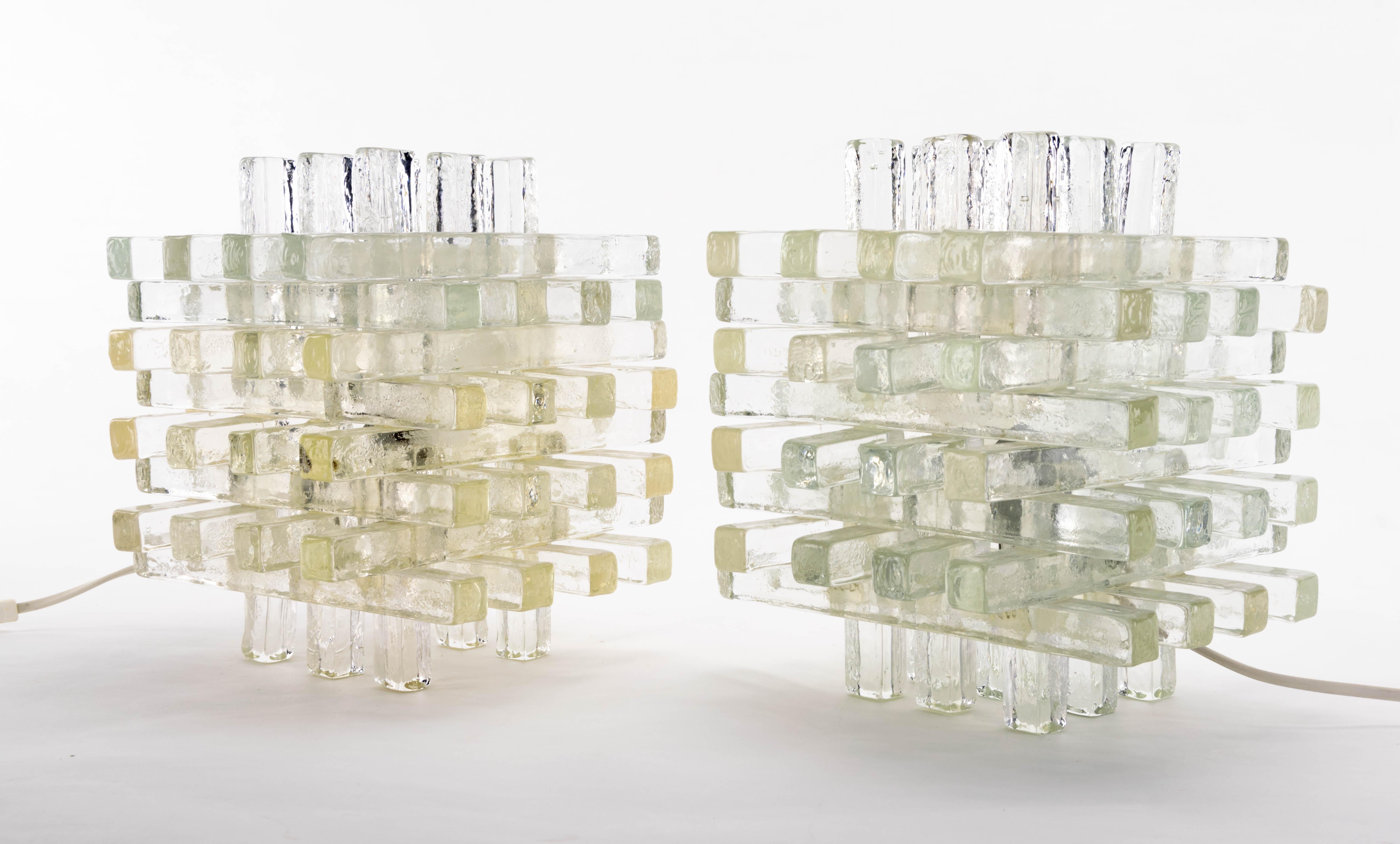 Albano Poli Italian Modern Polyedre Murano Glass Lembo Table Lamps for Poliarte 6