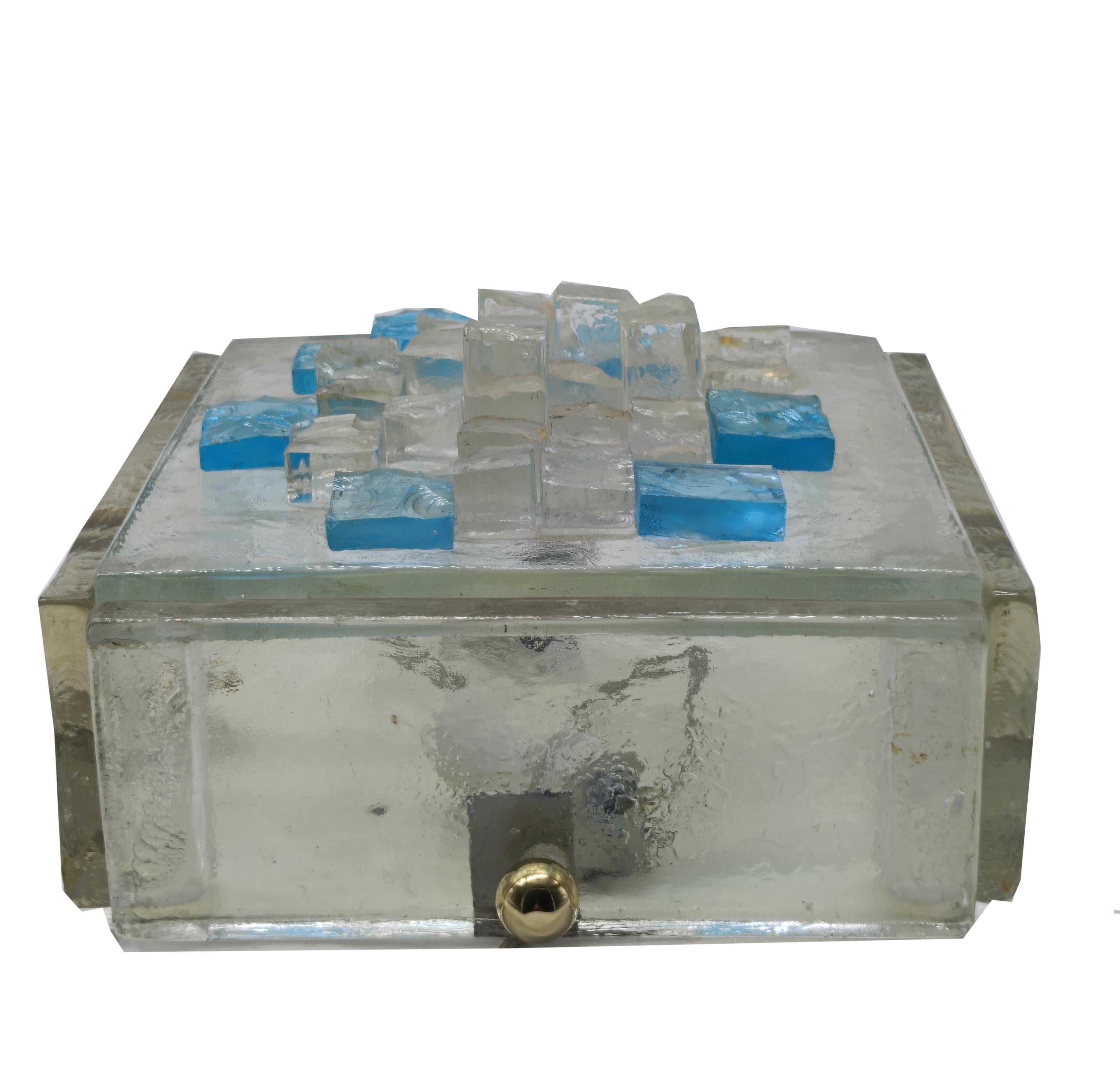 Mid-Century Modern Albano Poli for Poliarte Square Wall Lamp, Italy 1970s For Sale