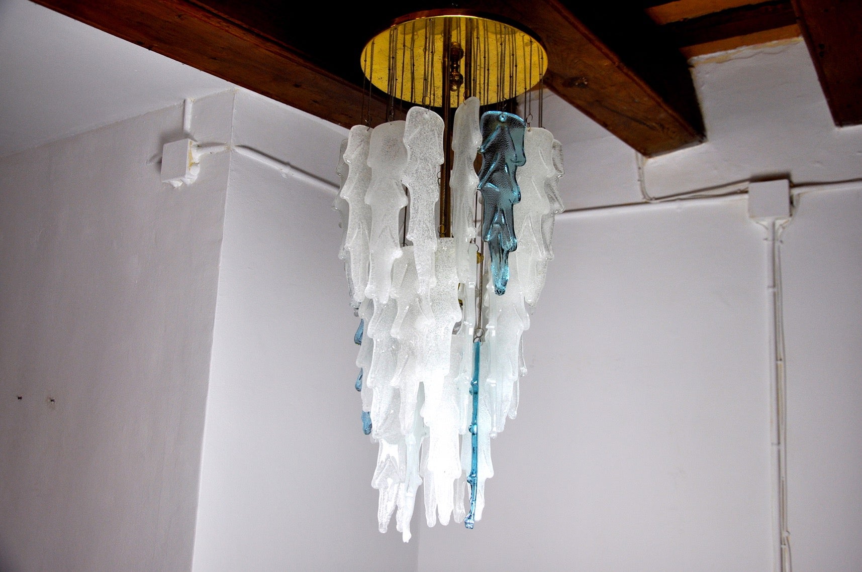 Albano Poli Poliarte Waterfall Suspension, 1970, Murano Italy