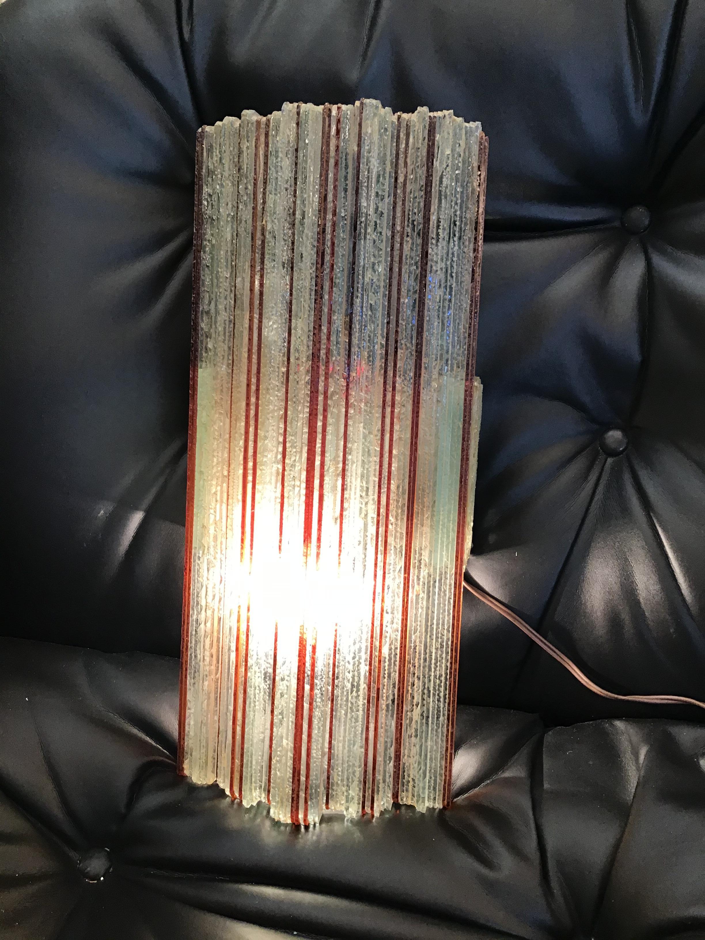 Other Albano Poli Sconce Glass Metal 1960 Italy For Sale