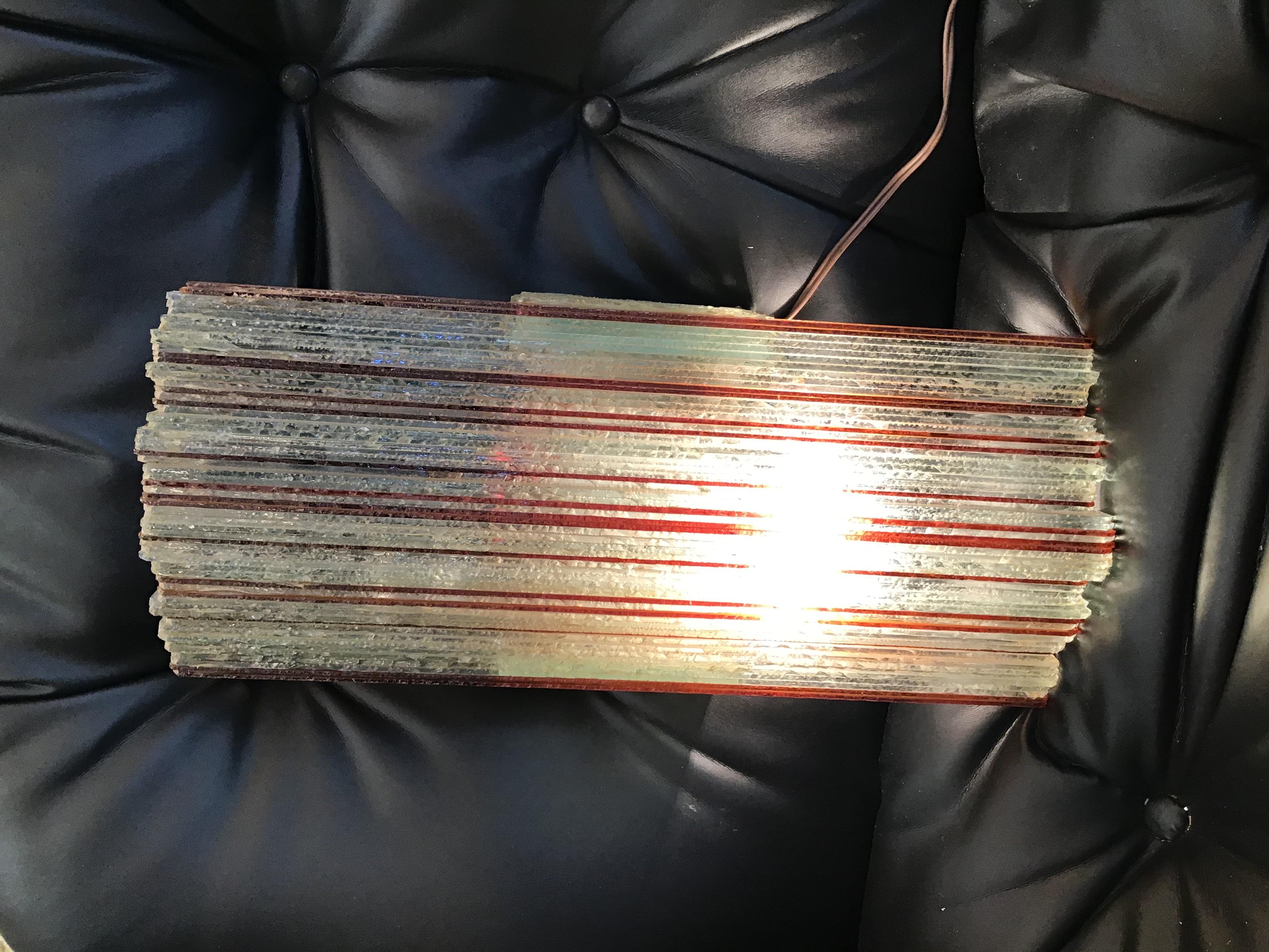 Albano Poli Sconce Glass Metal 1960 Italy For Sale 1