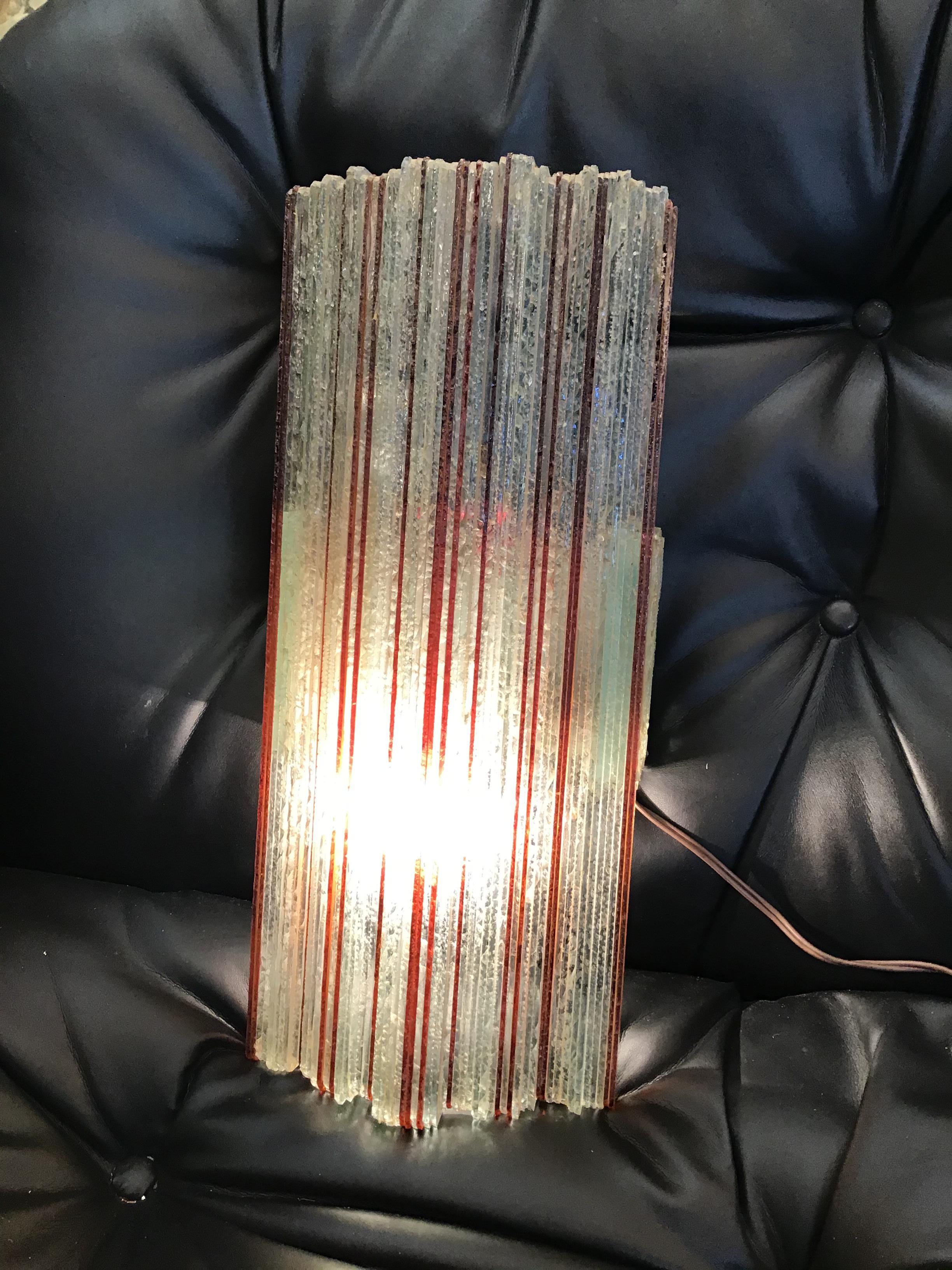 Albano Poli Sconce Glass Metal 1960 Italy For Sale 2