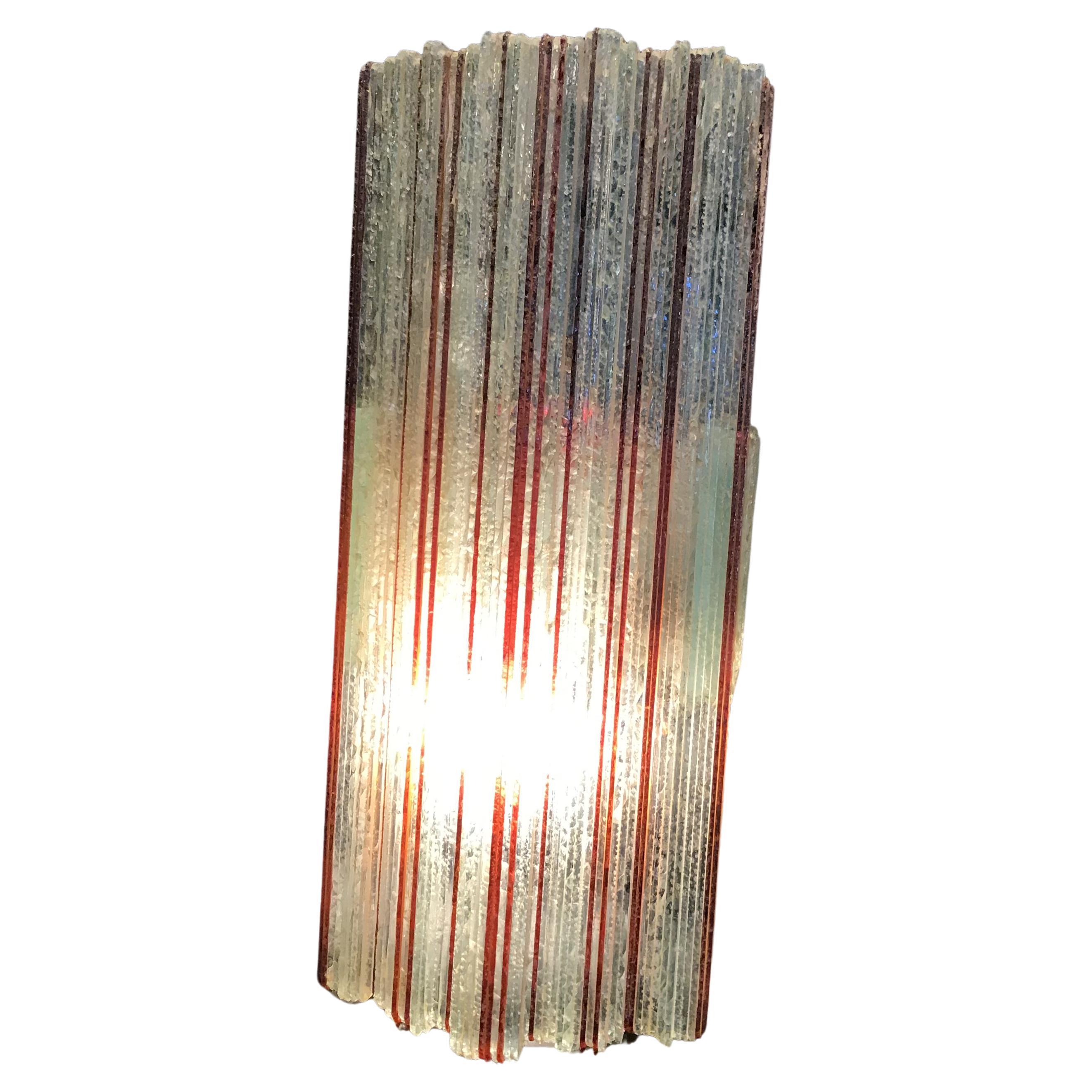 Albano Poli Sconce Glass Metal 1960 Italy For Sale