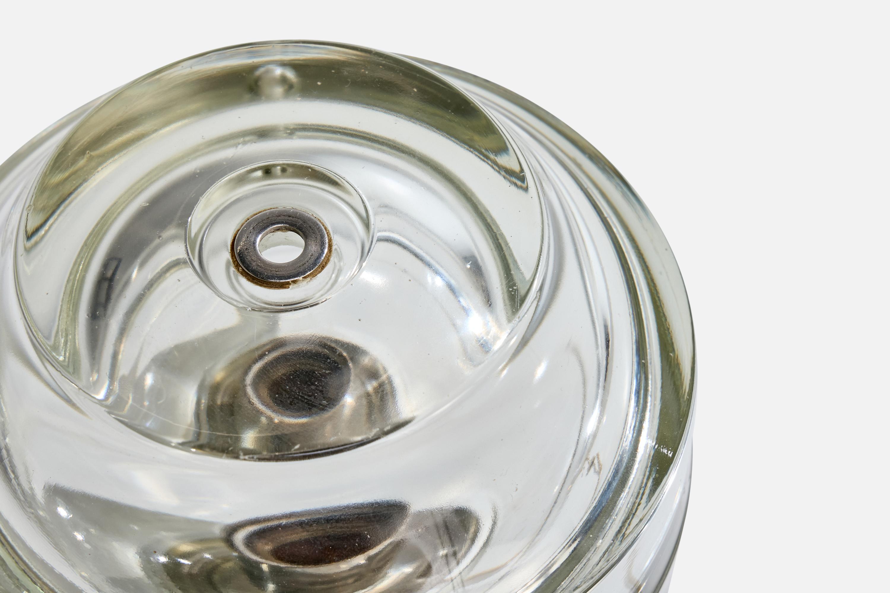 Italian Albano Poli, Table Lamp, Glass, Italy, 1970s For Sale