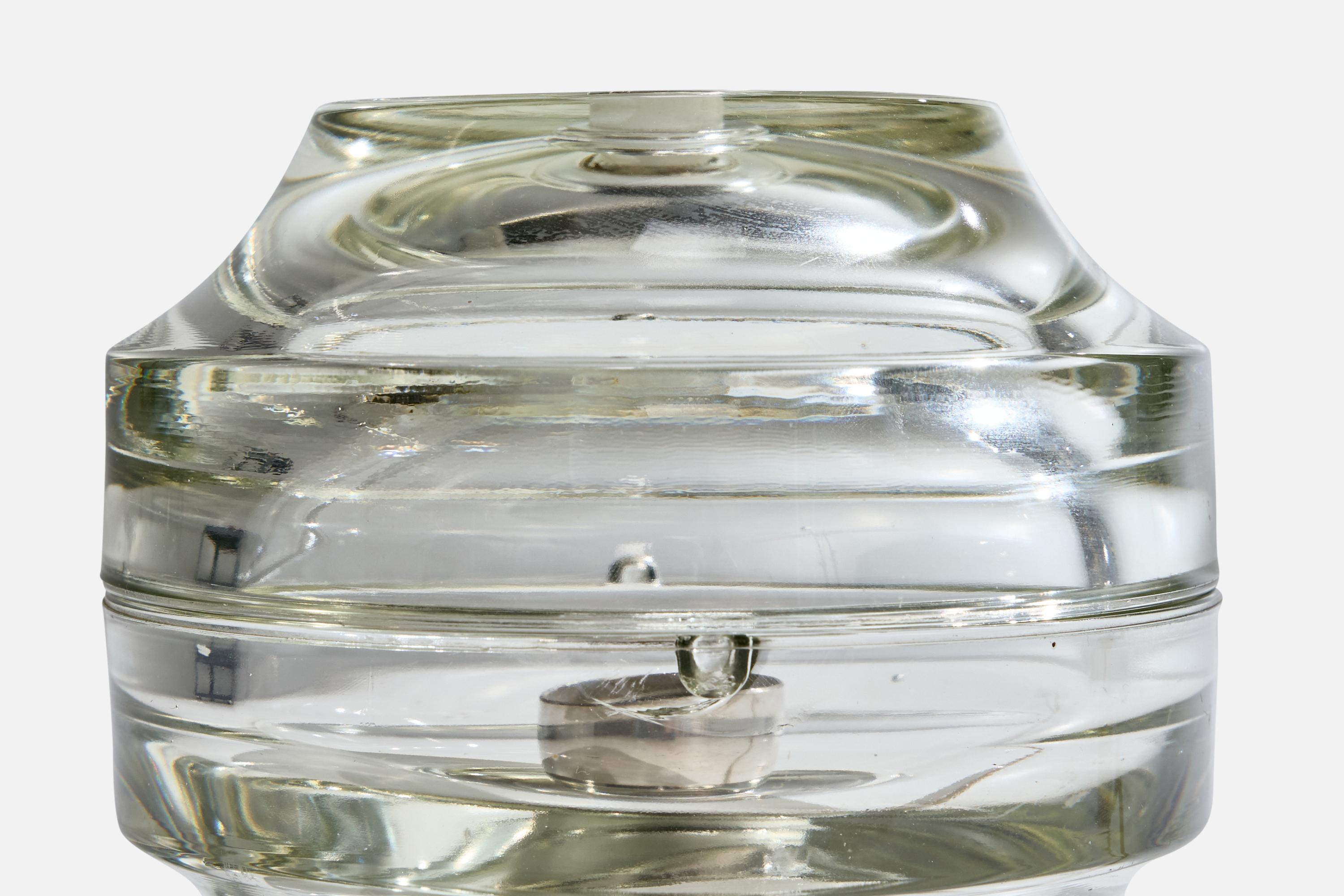 Albano Poli, Table Lamp, Glass, Italy, 1970s In Good Condition For Sale In High Point, NC