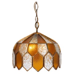 Albano Poliarte Brutalist pendant lamp by Longobard, Italy, 1970s