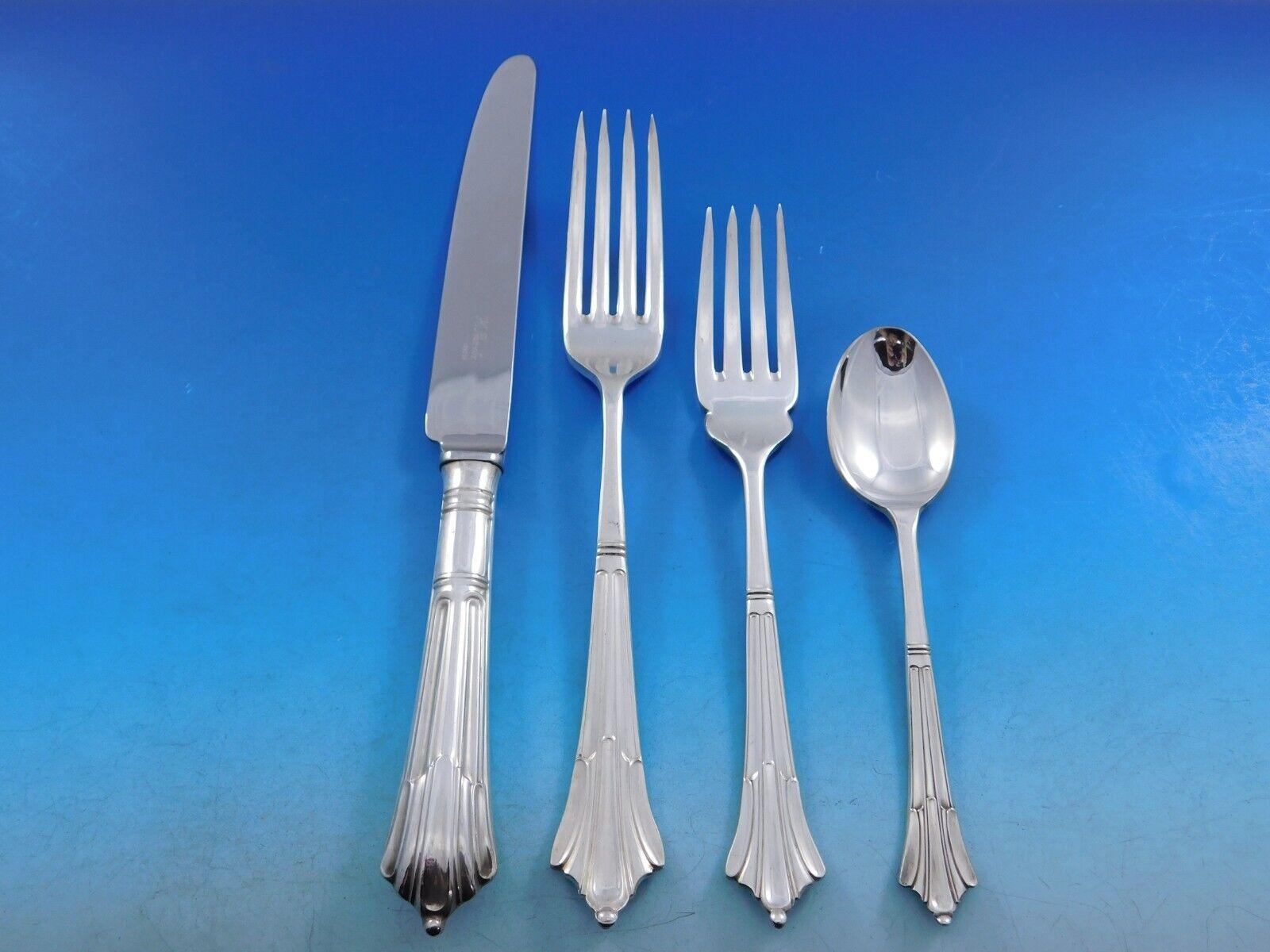 Albany by Arthur Price Silverplated Flatware Set Service for 8 Dinner 90 pieces For Sale 4