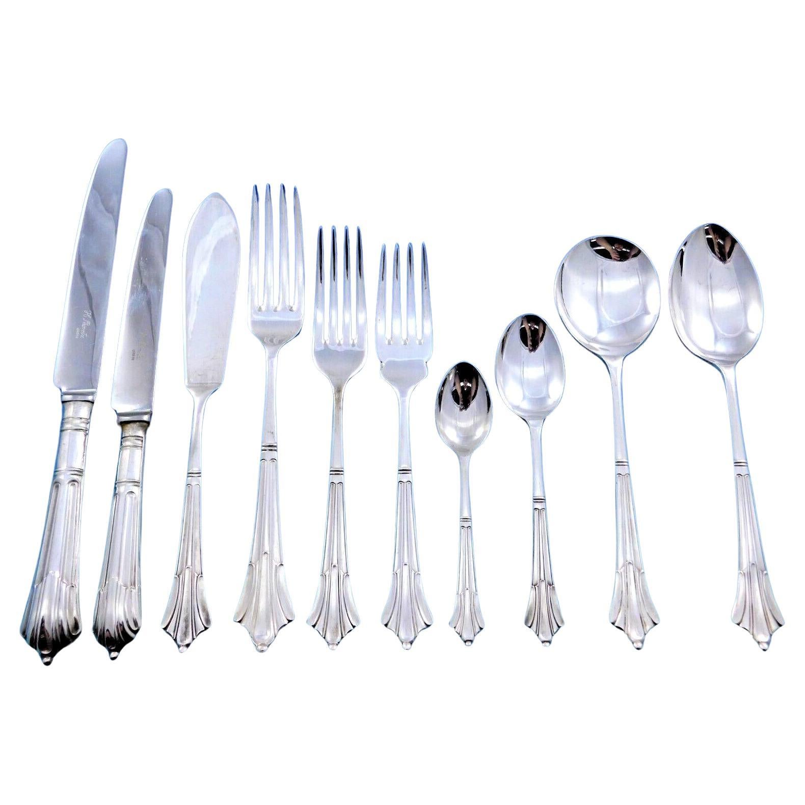 Albany by Arthur Price Silverplated Flatware Set Service for 8 Dinner 90 pieces For Sale