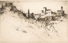 Albany E. Howarth (1872-1936) - 1913 Etching, View of Asolo