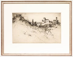 Albany E. Howarth (1872-1936) - Radierung aus dem Jahr 1913, Ansicht von Asolo