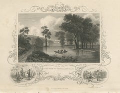 Albany from Van Rensselaer's Island, Dutch Treaty Vignette, circa 1850