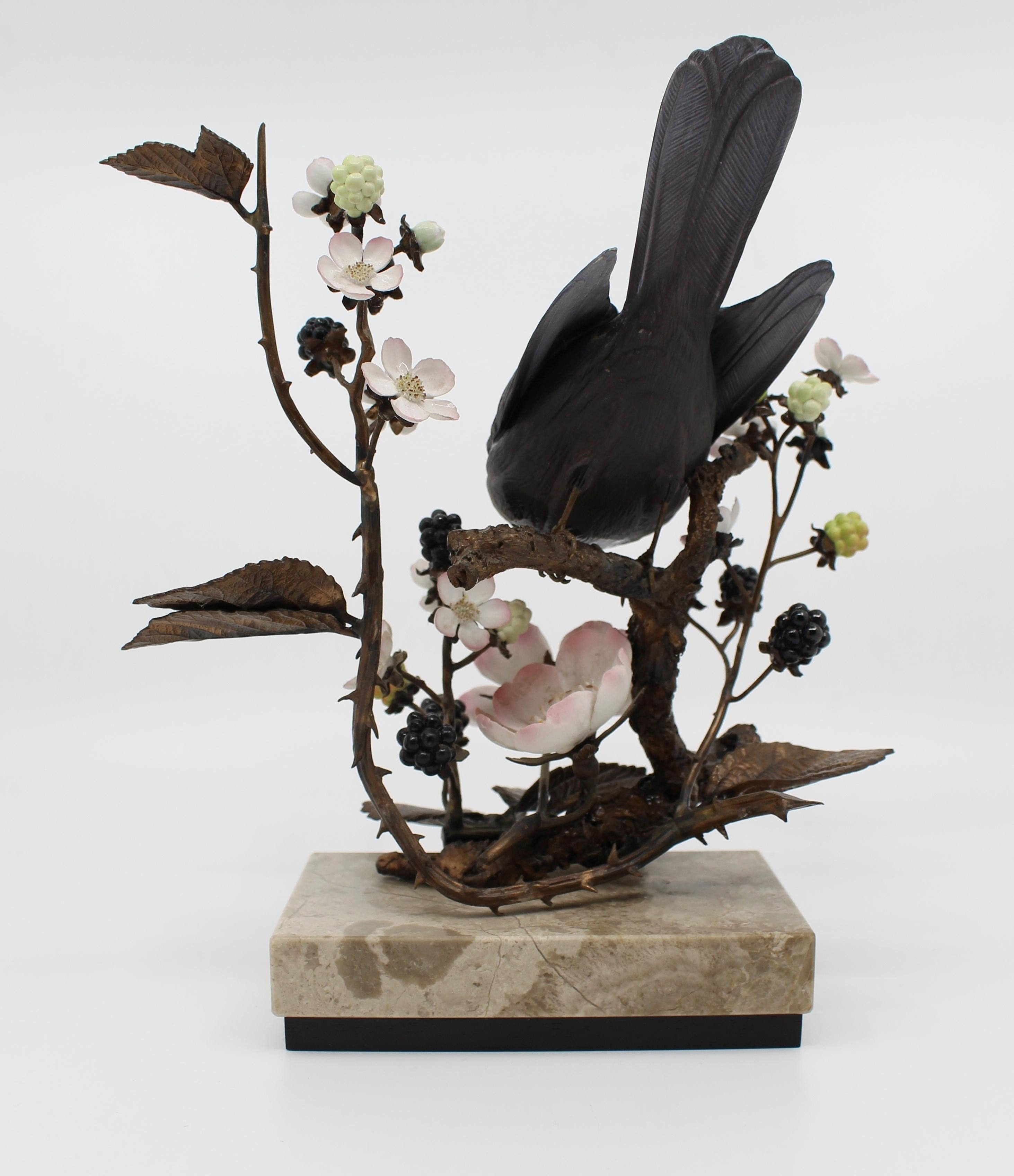 20th Century Albany Limited Edition Blackbird Sculpture Songbird Series