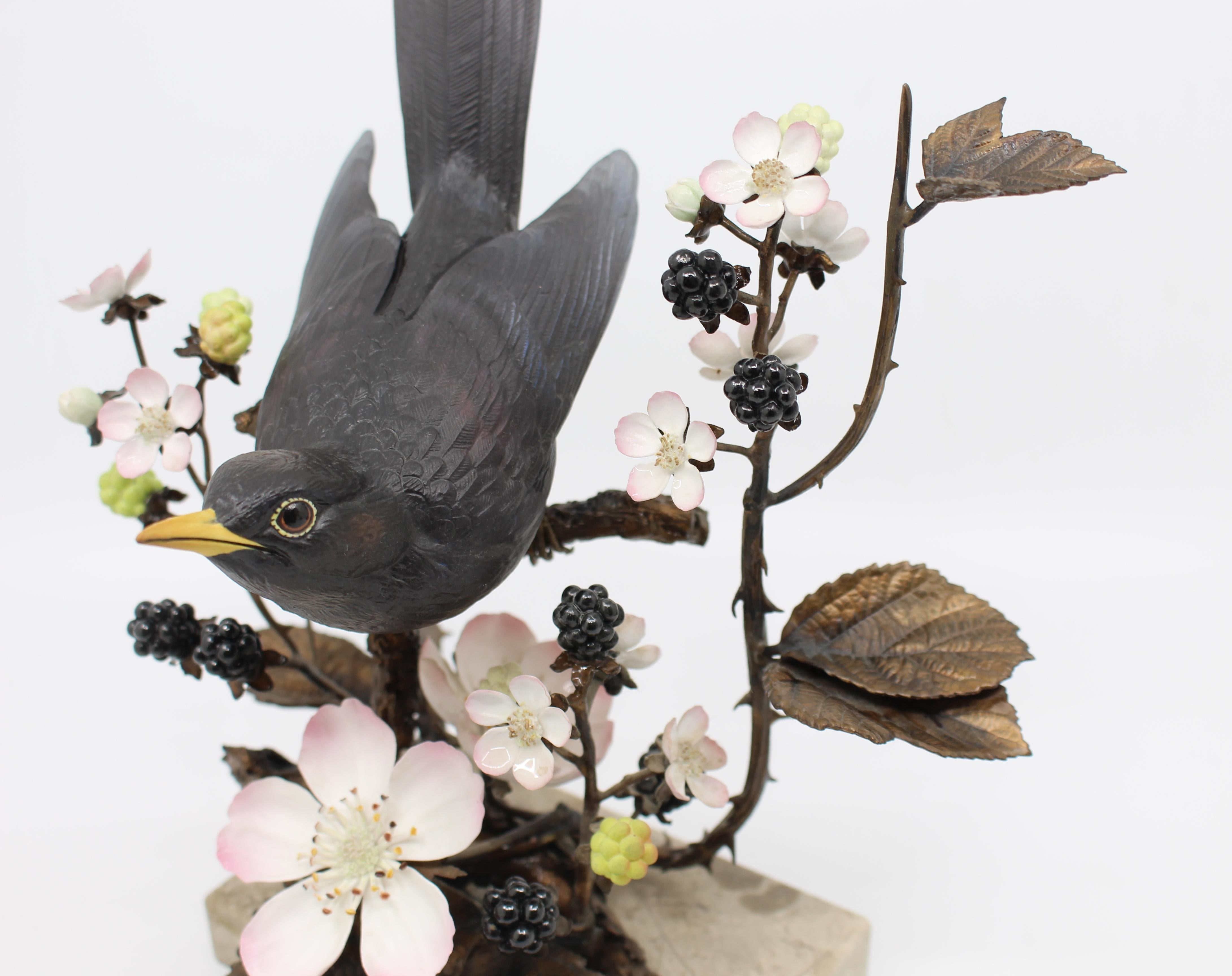 Albany Limited Edition Blackbird Sculpture Songbird Series 1