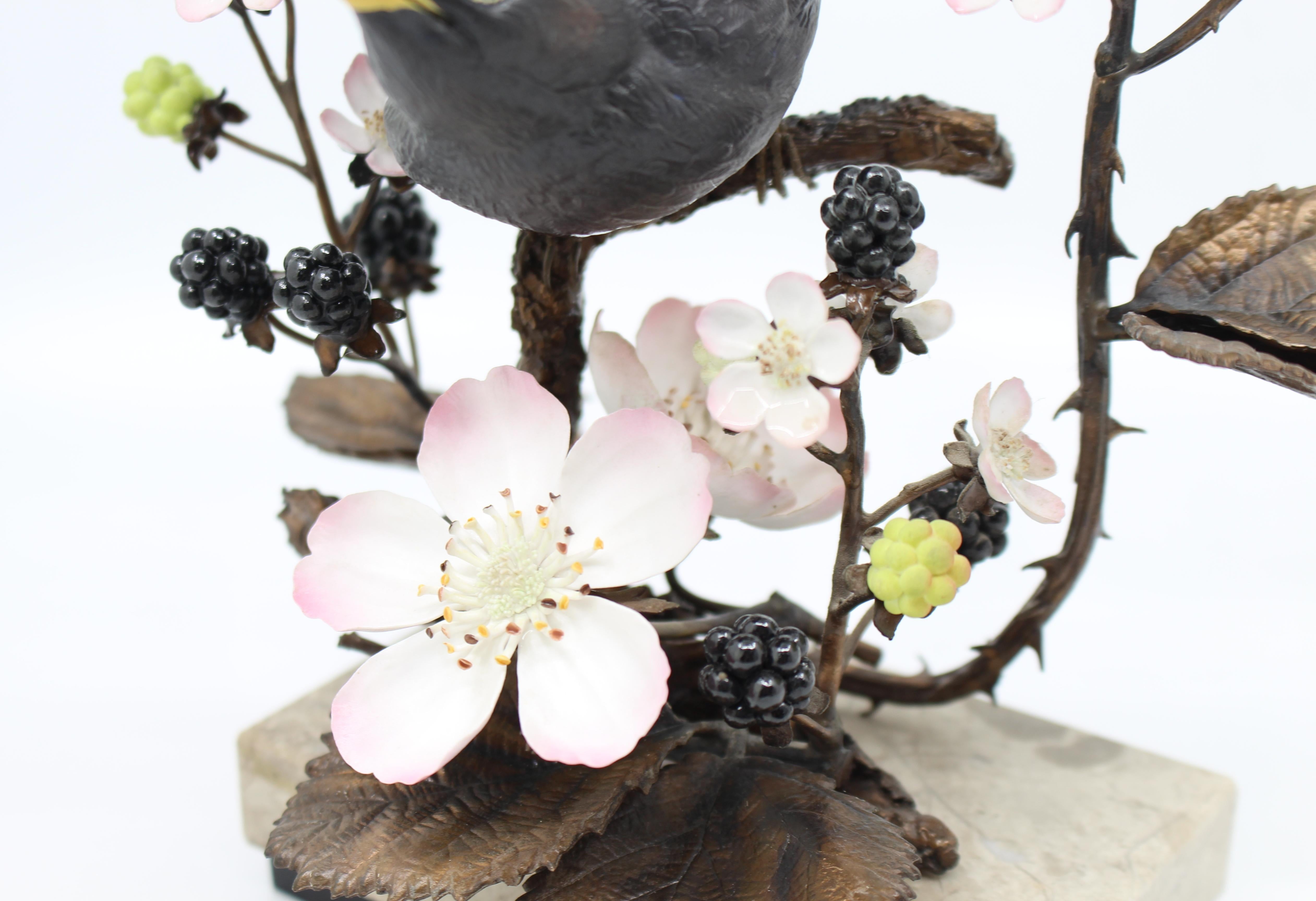 Albany Limited Edition Blackbird Sculpture Songbird Series 3
