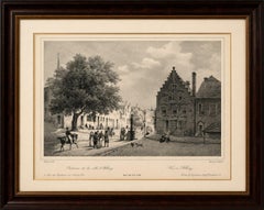Albany, New York Street View, Original Lithograph after Tirpenne, c. 1840
