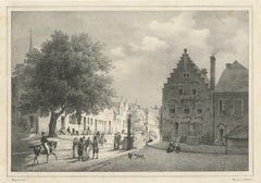 Albany, New York Street View, Original Lithograph after Tirpenne, c. 1840