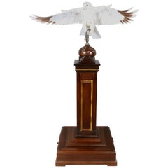 Used Albany Prestige Series Porcelain Gyrfalcon on Mahogany Pedestal